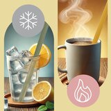 Zopa Silicone Straw silikonska slamica + krtača 6 m+ Mustard Yellow 4 kos | Shoptok.si