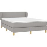  Box spring s madracem svjetlosivi 140x200 cm od tkanine | shoptok.hr