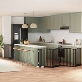 vidaXL Ograda za pse z vrati zložljiva 12 panelov črna 960 cm les | Shoptok.si