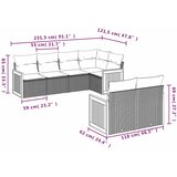 7-dijelni set vrtnih sofa od poliratana s jastucima crni | shoptok.hr