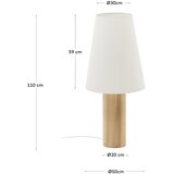 Kave Home Bela/naravna stoječa svetilka s tekstilnim senčnikom (višina 110 cm) Marga – | Shoptok.si