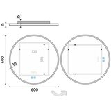  NIMCO ZP 26000RVX - LED ogledalo za kupatilo sa pozadinskim osvetljenjem 3000-6500K, prečnika 60 cm, IP44 | Eponuda.com