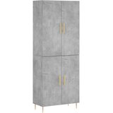  Visoka komoda siva betona 69,5x34x180 cm od konstruiranog drva Slike