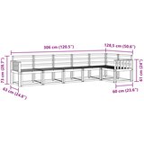  Set vanjskih sofa 6 kom. Bijela Čvrsto drvo akacije | Eponuda.com