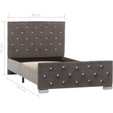  Okvir za krevet sivi baršunasti 90 x 200 cm | shoptok.hr