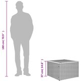  Vrtni stol sivi 55 x 55 x 37 cm od poliratana i bagremovog drva | shoptok.hr