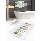 Mila Home Bijele od samta kupaonske prostirke u setu 2 kom 60x100 cm Succulent – | shoptok.hr