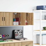 vidaXL Garažne stenske omare 2 kosa artisan hrast inženirski les | Shoptok.si