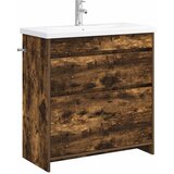 vidaXL Komplet pohištva za kopalnico Dimljen hrast 81 x 40 x 84,5 cm, (5000245000) | Shoptok.si
