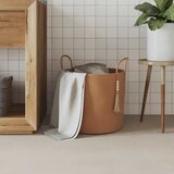  Košara za pohranu smeđe-bijela Ø 40 x 35 cm pamučna | shoptok.hr