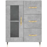 vidaXL Visoka komoda betonsko siva 69,5x34x180 cm inženirski les | Shoptok.si