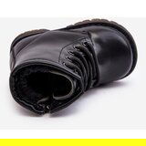 Boto Children's Leather Boots With Zipper Black Omua | Shoptok.si