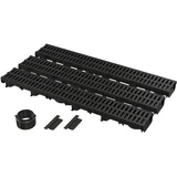 garazni tuš kanalica set 3x 137x60x1000 sa plasticnom resetkom