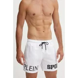 Plein Sport Kopalne kratke hlače bela barva, PS24MBM01
