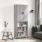 vidaXL Visoka komoda siva sonome 69 5x34x180 cm od konstruiranog drva | shoptok.hr