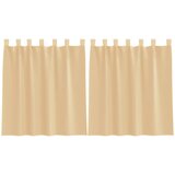 Voile zavjese s džepovima za šipke 2 kom boja pijeska Smeđa 140 x 140 cm | Shoptok.si