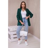 Kesi Włoski Elegant jacket with lapels dark green | shoptok.hr