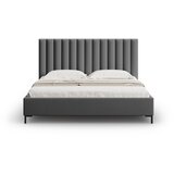 Mazzini Beds Tamno sivi tapecirani bračni krevet s prostorom za odlaganje s podnicom 140x200 cm Casey – | shoptok.hr
