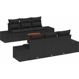  Sjedeća garnitura za vrt 7 kom. Crna poliratan 239 x 62 x 69 cm | shoptok.hr