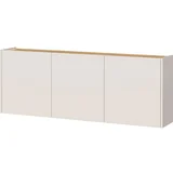 Kremno bela stenska omarica v hrastovem dekorju 138x52x25 cm Libbiano –