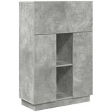 vidaXL Deska s polico Siva 71,5 x 31,5 x 106,5 cm Konstruiran les, (5000044890) | Shoptok.si