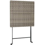  3-dijelni sklopivi bistro set od poliratana sivi | Eponuda.com