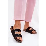 Boto Women's Sandals With Buckles On Cork Sole Black Sercele | Shoptok.si