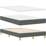 Krevet s podijem s madracem i LED tamno sivi 120x200 cm tkanina | shoptok.hr