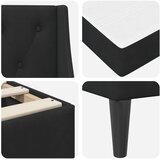  Okvir kreveta s madracem s uzglavljem Crna 90 x 190 cm Baršun | shoptok.hr