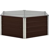  Povišena vrtna gredica smeđa 129 x 129 x 45 cm pocinčani čelik | shoptok.hr
