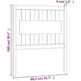  Uzglavlje za krevet boja meda 80 5x4x100 cm od masivne borovine | shoptok.hr