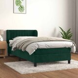 Box spring krevet s madracem tamnozeleni 100x200 cm baršunasti Cijene