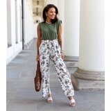 UR/CEO White floral wide pants Palermo cene