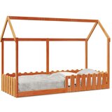 Maison Chic Otroška postelja - Otroški ležaj - Otroški posteljni okvir voščeno rjav 80x200 cm trdna borovina, (21698338) | Shoptok.si