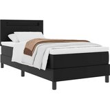 VidaXL Postelja s vzmetnico Črna 100x200 cm Umjetno usnje Slike