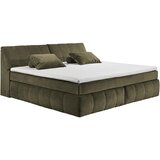 MID.YOU POSTELJA BOXSPRING 200 cm x 240 cm , tekstil, leseni material zelena | Shoptok.si