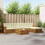  Set vanjskih sofa 6 kom. Prirodna i krem | shoptok.hr