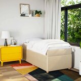 vidaXL Krevet s oprugama i madracem krem 100 x 200 cm od tkanine | shoptok.hr