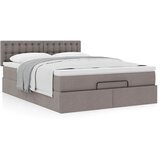 vidaXL Otomanska postelja z vzmetnico taupe 140x200 cm blago, (22011967) | Shoptok.si