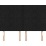  LED uzglavlje dizajn dijamantnih blokova crno 144 cm tkanina | shoptok.hr