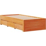 vidaXL Posteljni okvir brez vzmetnice s predali 90x200 cm borovina | Shoptok.si