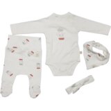 JUSTKIDDIN Just Kiddin Set za bebe Miš, 4 komada, Beli | Eponuda.com