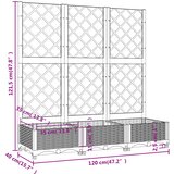  Vrtna žardinjera s rešetkom smeđa 120x40x121,5 cm PP | shoptok.hr