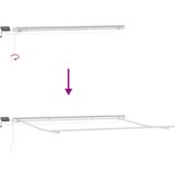 vidaXL Ročna retraktibilna tenda z LED belo 500x300 cm | Shoptok.si