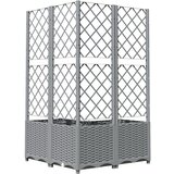  Vrtna sadilica s rešetkom svjetlosiva 80x80x136 cm PP | shoptok.hr