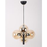 Squid Lighting Crna viseća svjetiljka sa staklenim sjenilom ø 35 cm Forte – Cijene