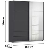 Premium Living Omara Z Drsnimi Vrati Elara, Temno Siva | Shoptok.si