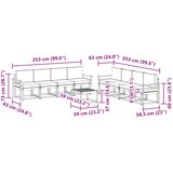  Set vanjskih sofa 9 kom. Prirodna i svijetlo siva | shoptok.hr