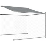  Kavez za pse s krovom i vratima sivi 6x2x2 m pocinčani čelik | shoptok.hr