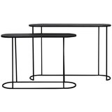 Light & Living Crni metalni pomoćni stolovi u setu 2 kom 28x118 cm Bocov – | shoptok.hr